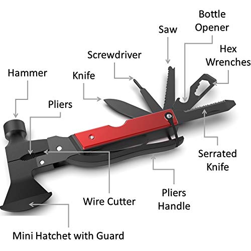 Camping Multitool for Survival Gear Multipurpose Tool Gadgets for Men