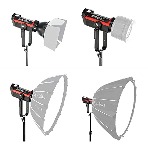 Aputure 300d II,Aputure 300d Mark II,Aputure LS C300D II Light Storm 350W 5500K Daylight Balanced Led Video Light CRI 96+ TLCI96+ 45000lux@0.5m with The Reflector 8 Built-in Lighting FX V-mount