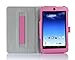 ProCase 2013 Version ASUS MeMO Pad HD 7 ME173X Protective Case with Bonus Stylus Pen - Tri-Fold Leather Cover Case for 2013 ASUS MeMO Pad HD 7 ME173X Tablet, Built-in Stand (Pink)
