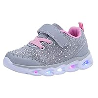 Umbale Kids Led Shoes Casual Flashing Sneakers(Girls/Boys) (8 M US Toddler, Grey)