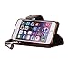 iPhone 6 Plus Case, iPhone 6S Plus Case, New Luxury Classic Brown Grid Pattern Leather Flip Pouch Cover Case With kickstand,Card Holder Slots for iPhone 6 Plus/6S Plus,Brown