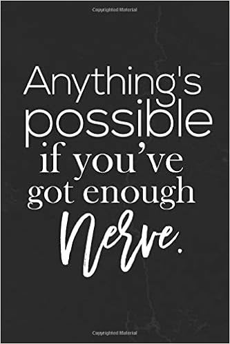 Amazon Com Anything S Possible If You Ve Got Enough Nerve Motivational Notebook Journal Positive Vibes Quote Lined Composition Book Inspirational Diary 9781661663384 Motivational Journals Mimik Books