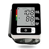 Blood Pressure Monitor, AlphaMed Wrist BP Monitor Blood Pressure Cuff with Memory Storage Pulse Diastolic Systolic Measurement and Large Screen Displaying