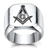 316L Stainless Steel Masonic Ring for Men Master Masonic Signet Ring Mason Ring Jewelry (S10)