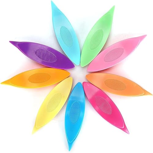 GOUDOGEDC Zenarao 9Pcs Tatting Shuttle Set for Beginners, Lace Making and Bobbin Weaving Tools for Crochet,Jewelry Making and DIY Craft Projects (Multicolor)