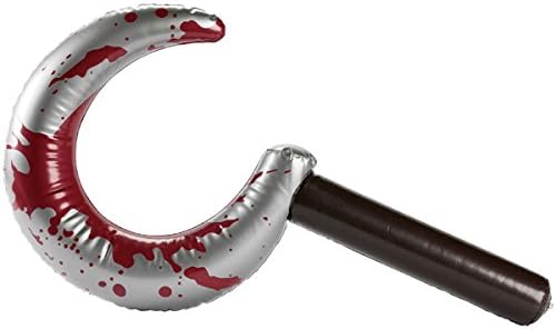 Amazon ハロウィングッズ 血付き円月鎌 空気注入タイプ Inflatable Weapon Sickle ハロウィーン飾り おもちゃ
