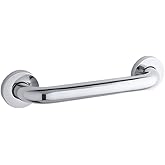 KOHLER K-14560-S Contemporary 12 Inch Bathroom Grab Bar, Construction for Durability, Corrosion Resistant, Polished Stainless