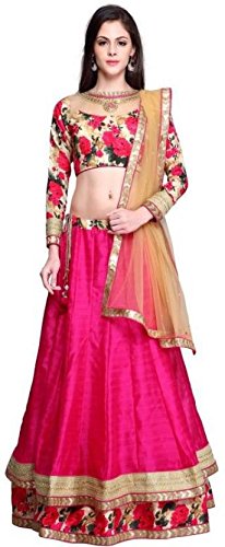 aksharfashion women's net lehenga choli (akshar-12,pink,free size)