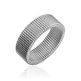 STR-0109 Stainless Steel Inspiration Flexible Steel Screen Ring Size 5-12