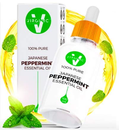 Virginic Peppermint Essential Oil 100ml bottle with box - //coolthings.us