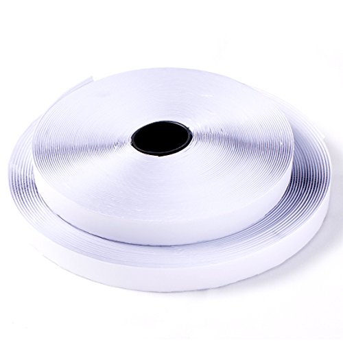 Hook & Loop, Tape Roll Self Adhesive Velcro Strips Sticky Back Fastener, 1In x 41Feet (1 in - White) - Thumbnail 6