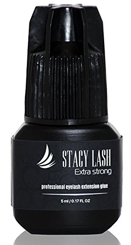 EXTRA STRONG Eyelash Extension Glue Stacy Lash 5 ml / Maximum Bonding Power / Professional Black Adhesive / Drying time - 1-2 Seconds / Retention - 7 weeks