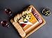 Bamboo Cheese Board with Cutlery Knife Set – Rectangle Wooden Server has Extra Serving Space on Edges for Crackers – Accessories Drawer Holds Small Cutting Knives and Spreader Tools with Wood Handle