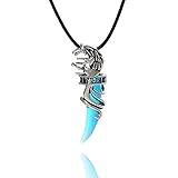 Kaariag Punkin® Wolf Tooth Pendant Agate Necklace For Men