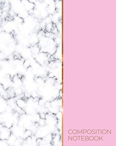 Composition Marble Notebook: Pretty Composition Notebook Wide Ruled lined paper 8 x 10", 190 pages, Marbled notebook wide rule