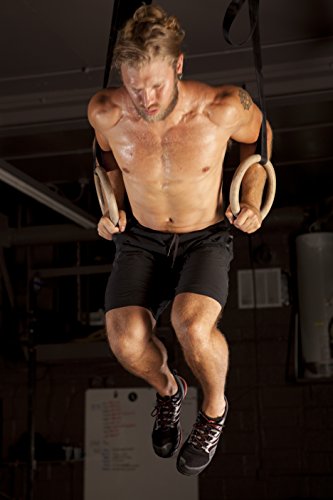 image for RAGE Fitness Performance Gymnastics Rings, Hardwood Rings, Adjustable 