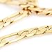 FOLLOWMOON Cool 18K Gold Plated Figaro Link Necklace Chain (24)