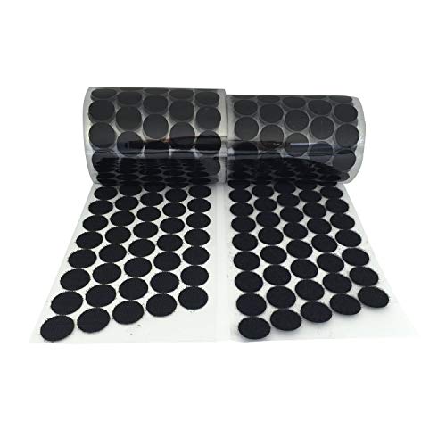 Vkey (500 Pair Sets 20mm Diameter Sticky Back Coins Hook & Loop Self Adhesive Dots Tapes (Black/3/4/500pairs) - Thumbnail 6