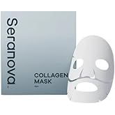 Seranova Collagen Face Mask with Hyaluronic Acid, Vitamin B3 & Red Seaweed – Hydrating, Firming & Brightening Sheet Mask for Radiant, Refreshed Skin