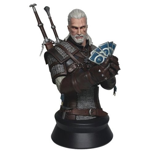 The Witcher 3: Wild Hunt Geralt Playing Gwent Mini Bust