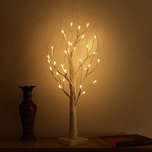 Led White Birch Tree Light 8 Lighting Modes 5ft Christmas Import