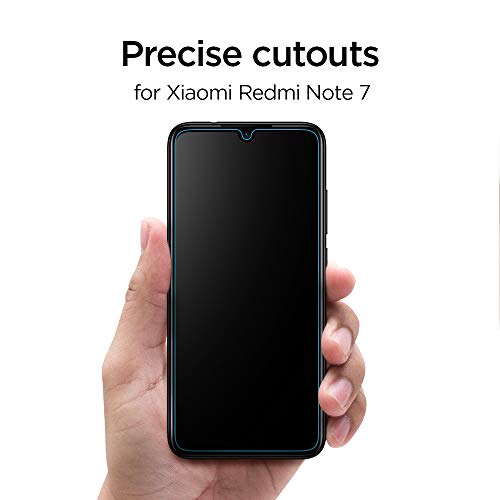 Spigen, Protector Pantalla Xiaomi Redmi Note 7 / Note 7 Pro, Compatible con Las Fundas, Transparente, Anti-Scratch, Cristal Vidrio Templado Premium - Imagen 5