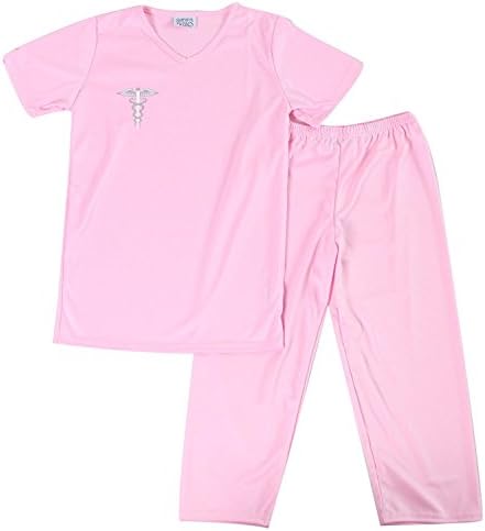 Storybook Wishes Kids Medical Scrubs 2 Piece Costume (Choose Color and Size) (2/4, Pink)