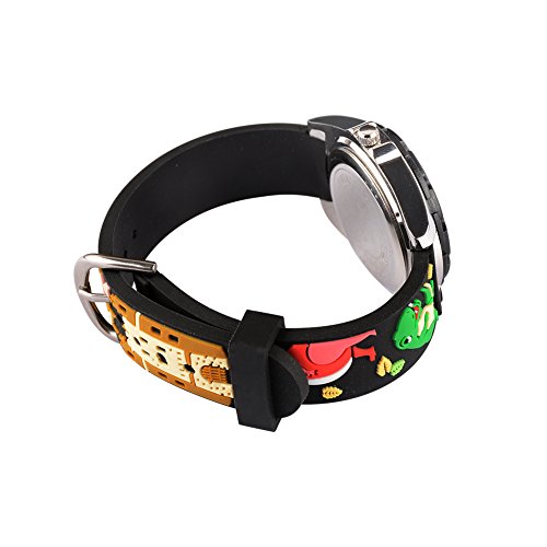 5 Venhoo+Waterproof+Silicone+Wristwatches+Boys+Black