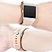 Wepro Bands Compatible with Fitbit Ionic SmartWatch, Watch Replacement Sport Strap for Women Men Kids, Buckle, Small, Blush Pink