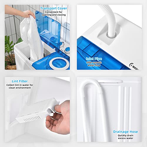 Giantex Portable Washing Machine, 2 in 1 Washer and Spinner Combo