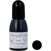 Tsukineko 1/2 Fluid Ounce VersaFine Pigment Inker, Onyx Black