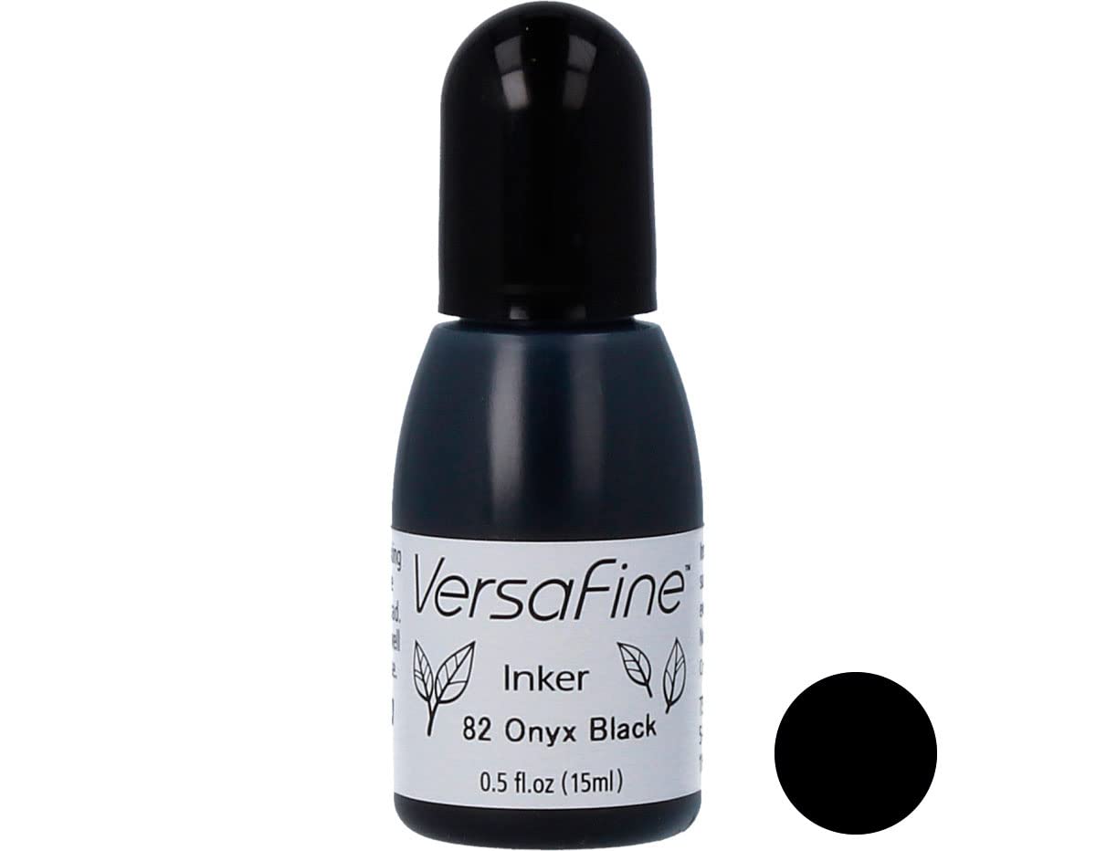 Tsukineko Imagine Crafts Ink VersaFine Pigment Inker-Onyx Black