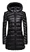WenVen Women's Hooded Down Jacket(Black, US L)