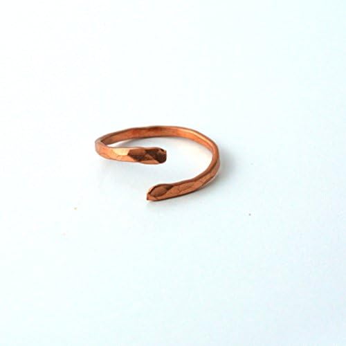 Nia - Copper Stacking Ring Thin Band Adjustable Size 7