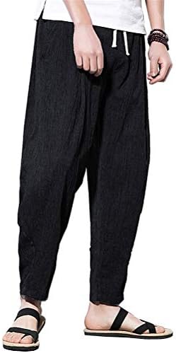 サルエルパンツ メンズ ズボン 麻パンツ 夏 九分丈 無地 カジュアル 長ズボン ゆったり ロングパンツ ラッピング