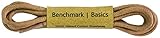 Benchmark Basics Tan 30 Inch Round Waxed Cotton Shoelaces (2mm Width)