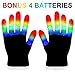 LED Gloves Kids - Light Gloves Rave with 3 Colors 6 Modes for Kids, LED Gloves for Halloween Party Extra Batteries, Gift Box