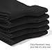 SERISIMPLE Women Thin Bamboo Socks Crew Lightweight Above Ankle Casual Dress Sock For Ladies Bootie Trouser 5 Pairs (Black, Large)