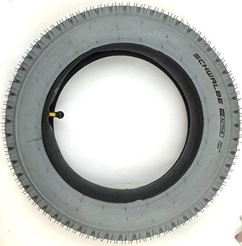 Wheelchair/Rehabilitation Pendant / Tyre Set 12-1/2x2-1/4 (62-203 with Tube Av 90° Grey