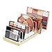 mDesign Plastic Cosmetic Storage - Makeup Storage with 9 Compartments - Cosmetic Storage Box for Makeup Table, Dressing Table or Cabinet - Clear/Brass Color