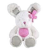 Just Born Antique Chic Plush Bunny, Pink & White