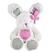 Just Born Antique Chic Plush Bunny, Pink & White