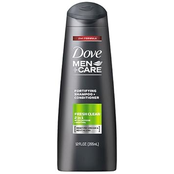 Dove Men+Care 2 in 1 Shampoo and Conditioner, Fresh and Clean Fortifying, 355ml