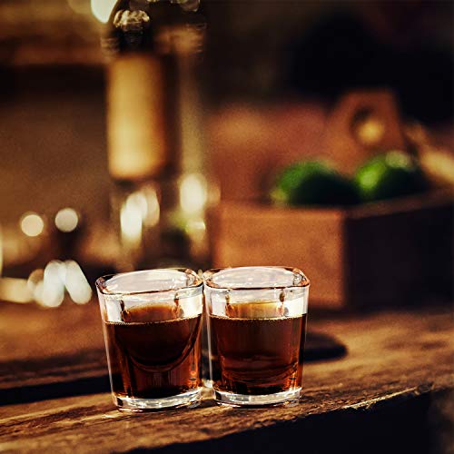 RUCKAE 12-Pack Heavy Base Shot Glasses,2-Ounce Clear Shot Glasses Set