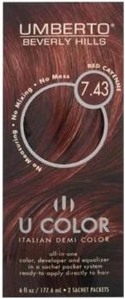 U Color by Umberto Italian Demi Color 7.43 Red Cayenne