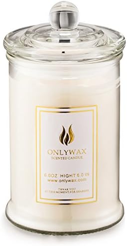 Onlywax Scented Candles 100% Soy Wax Glass Jar,Romantic Wedding Creative Birthday gift Fragrances Classic Candle, 10 OZ (Vanilla)