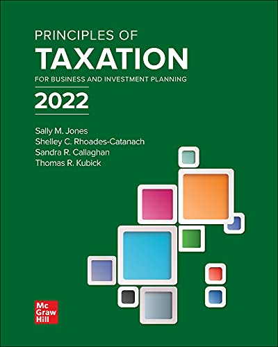 Principles Of Taxation F/Bus...2022(ll)