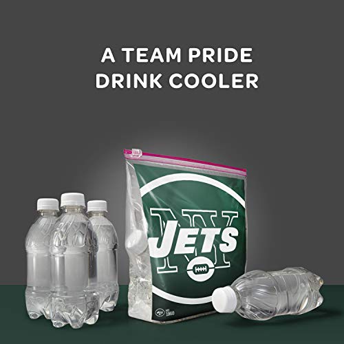 ZIPLOC SLIDER STORAGE GALLON BAG, GREAT FOR GRAB-AND-GO SNACKING, TAILGATING OR HOMEGATING, 20 COUNT- NFL NEW YORK JETS