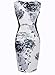 Fantaist Women's Vintage Knee Length Formal Party Floral Print Bridesmaid Dress (M, FT601-White)