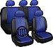 OxGord PU Leather Car Seat Cover Set (Blue)